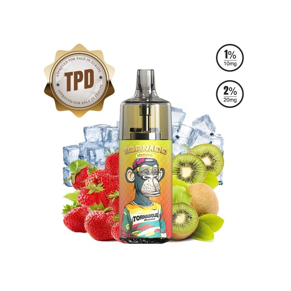 Tornado 10000 - TDP Europe Strawberry kiwi ice 10-20MG ( 20MG )